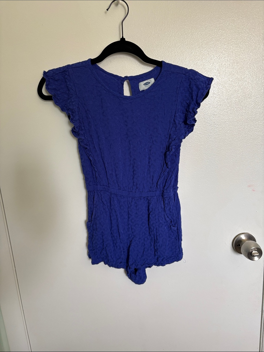 Old Navy Royal Blue Ruffle Sleeve Romper